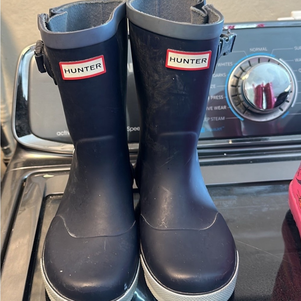 Boys Hunter navy blue Boots